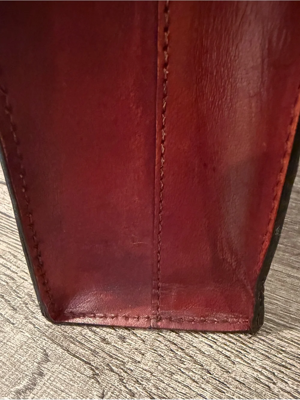 Vintage Genuine Leather 2 Bottle Wine Carrier Cognac Brown w/ Divider And Strap